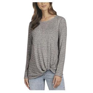 NWT Max & Mia Women's Cozy Twist Front Tunic Heather Gray Size 2X $60 8HL094